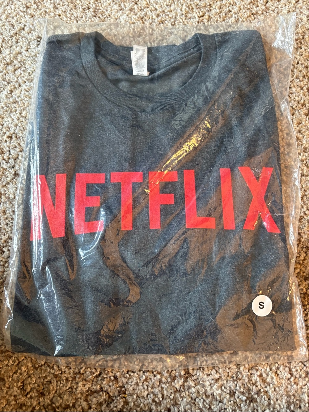 Bella Canvas Charcoal Tee with Red NETFLIX Logo